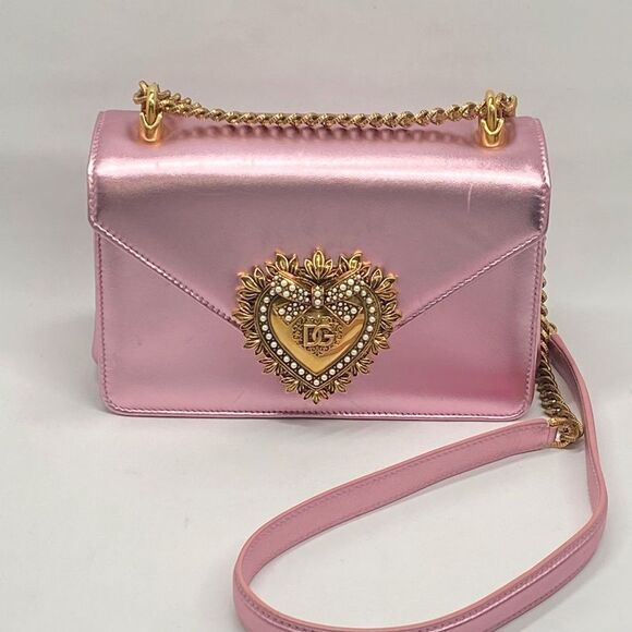 Dolce & Gabbana Devotion metallic leather shoulder bag - Picture 5 of 16